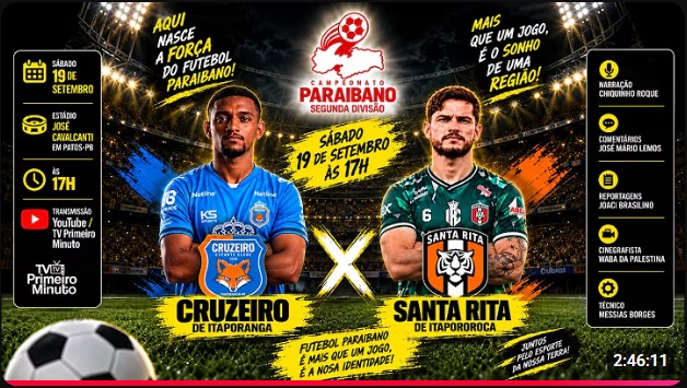 Cruzeiro de Itaporanga X Atletico Clube Santa Rita